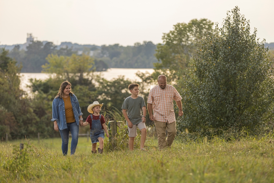 Swindle Family at the Lake - Web Swindle family enjoys a walk from the lake